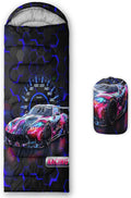 AILONEN Cartoon Car Sleeping BagsLightweight &amp Waterproof3 Season Warm &amp Cool WeatherCute Stars Printed Vehicles Transportation Sleeping Bags for BoysKidsAdults TravellingOutdoors