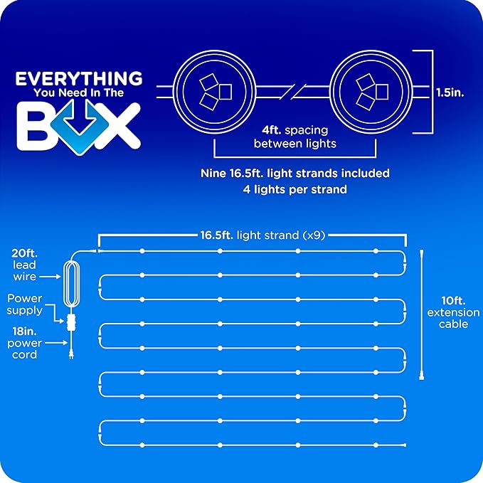 Enbrighten Vibe Eternity Accent Permanent Outdoor Lights for House 150ft 36 RGBWIC LEDs Wide Spacing 94lm Tunable White Everyday Eave Lighting Smart App Works with Alexa Google Home 85716