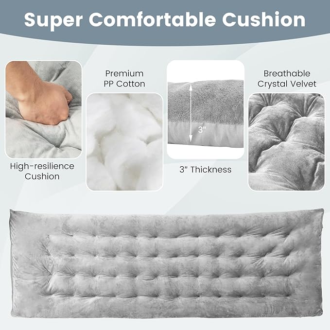 SlickBlue Crystal Velvet Camping Cot Pad Soft and Breathable Cushion