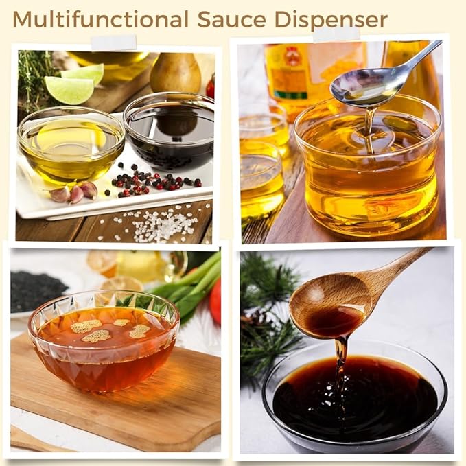 Honey Dispenser Elegant Glass Syrup Pot Drip-Free Honey Jar with Stand Perfect for Pancakes Oils Vinegar Soy Sauce and More