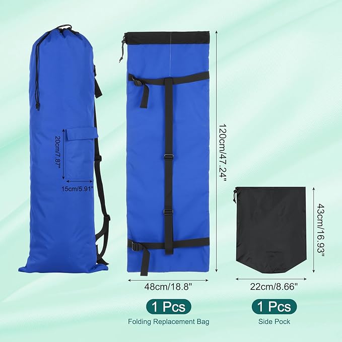 PATIKIL Foldable Camp Chair Replacement Bag Camping Chairs Folding Chair Carry Bag with Adjustable Shoulder Strap for Outdoor Camping Fishing Storage Blue