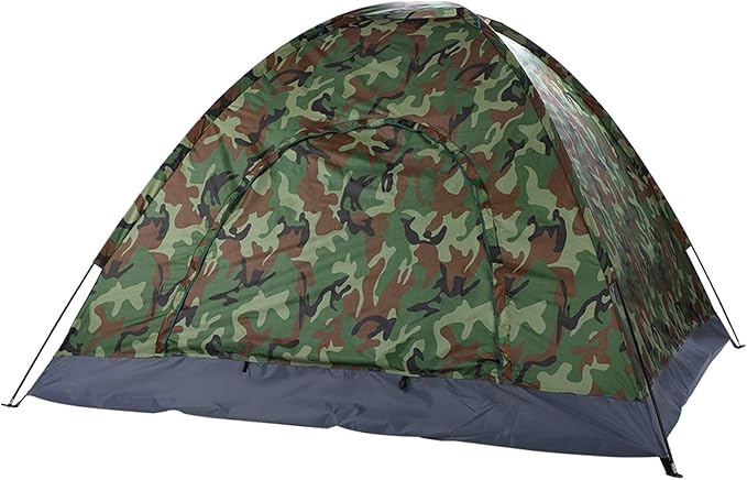 3-4 Person Camouflage Camping Dome Tent - Spacious Portable Tent for Outdoor Adventures Easy Setup for Camping Hiking Fishing &amp Self-Driving Trips