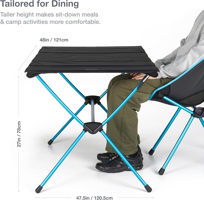 Helinox Table Four Oversize Packable Camping Table Black