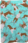 Caroline's Treasures MLM1045TBLT Red Boston Terrier Soft Travel Blanket with Bag Airplane Blanket Indoor Outdoor Camping Blanket for Traveling Picnics Beach Trips Concerts