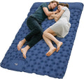 KingCamp Sleeping Pad for Camping Ultralight Connectable Inflatable Sleeping Pad Camping Mattress with 6.3 Built-in Pillow &amp Foot Pump for Backpacking Hiking Tent Cot