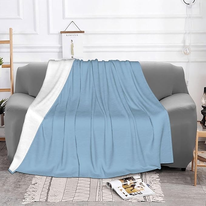 Star Blue Soft Fleece Blanket 60 * 50 inch Soft Sofa Blanket Suitable for Sofa Camping Travel Night Cover Blanket
