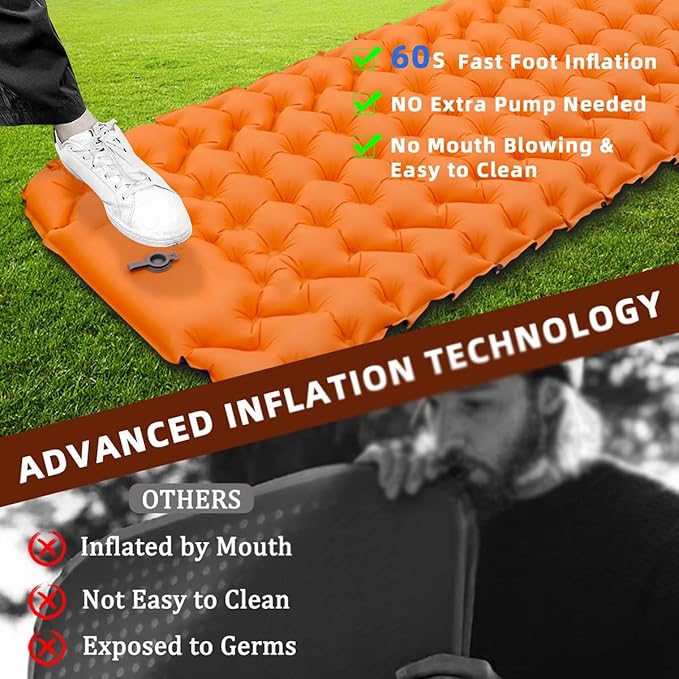 Thickened Inflatable Camping Mattress for Infiniti QX60 2013-2025 SUV 7-Seater Portable Air Bed for Camping Hiking and Outdoor TravelDark Blue
