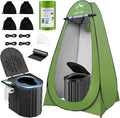 Camping Toilet with Pop-Up Privacy Tent and Liquid Waste Gel Portable Toilet for Camping with Large Tent Ergonomic Potty Provides Enhanced Comfort Suitable for All Ages