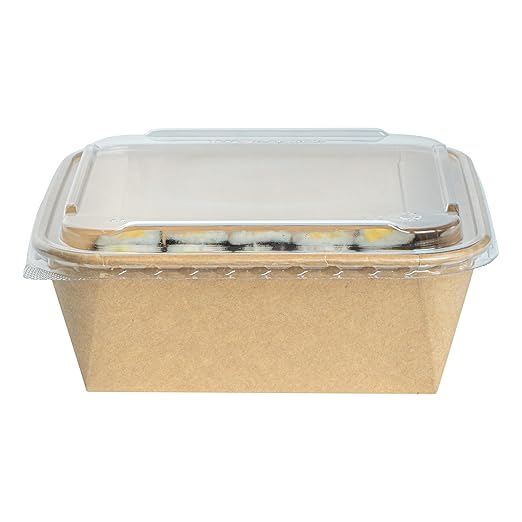 Restaurantware-LIDS ONLY: Matsuri Vision 7.1 x 7.1 x 0.7 Inch Lids For Sushi Containers 100 Airtight Lids - Containers Sold Separately No-Fog Design Clear Plastic Lids For Sushi Boxes
