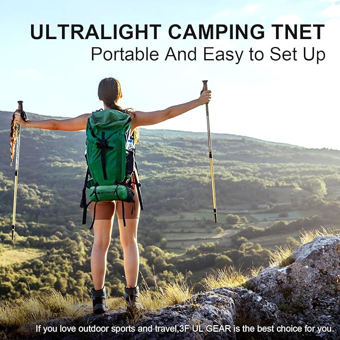 3F UL Gear Lanshan PRO Lanshan Ultralight Tent 3 Season Backpacking Tent for 1 Person Waterproof Professional Tents for Camping Trekking Kayaking Climbing Hiking