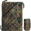Camo Poncho Liner Army Blanket Military Sleeping Bag with A Compression Carrying Bag for Traveling Hiking Camping Outdoor Survival Car Blanket