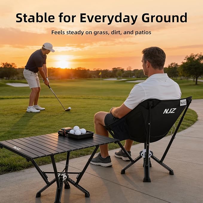 Folding Outdoor Chair — Easy Outdoor Comfort Simple One-Piece Design Stable Aluminum Frame Relaxed Seating for Backyard Camping &amp Everyday Use