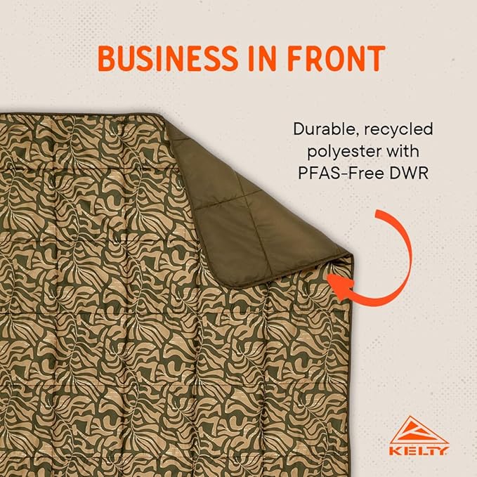 Kelty | Bestie Blanket Fern - Compact Versatile Large 1P Camp Blanket - Twin