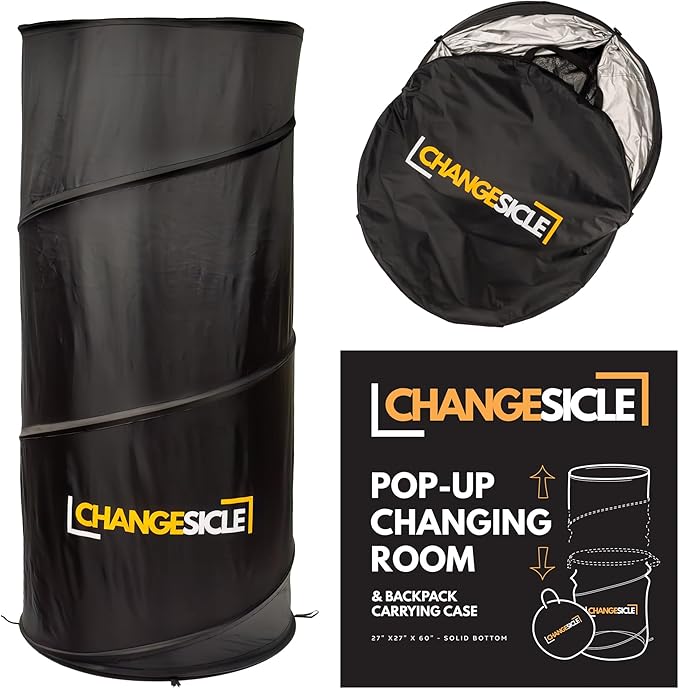 Pop Up Changing Tent with Floor for Beach Car &amp School Sports – Self Standing -Collapsible Portable Privacy Tent for Camping – Tall Waterproof Foldable Compact Dressing Room Tube