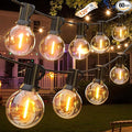 GLUROO 120FT Outdoor String Lights G40 LED Patio Lights with 64pcs Bulbs Waterproof Shatterproof Dimmable Globe Hanging Outdoor Cafe Bistro Porch Outside Light 2Packs * 60ft