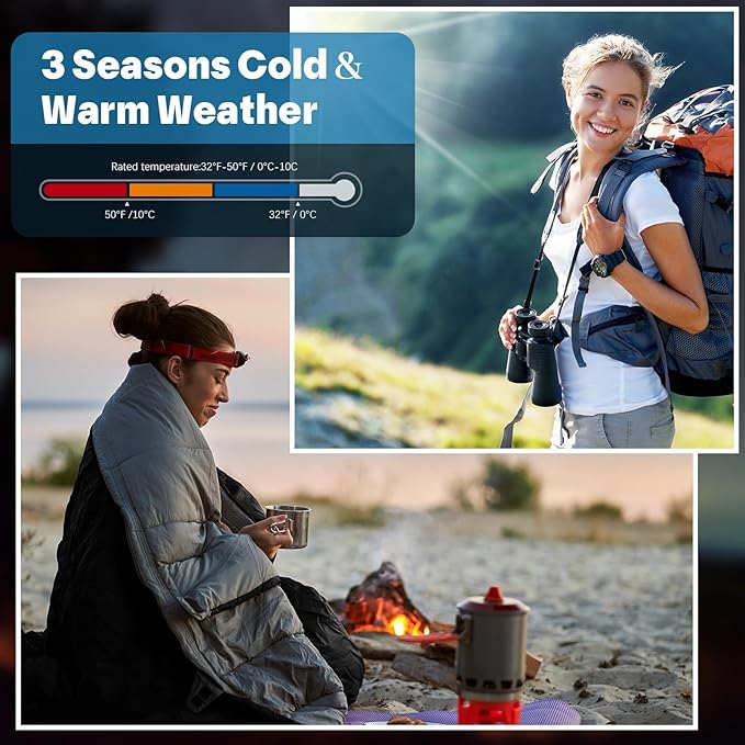 VitalCozy 24 Pcs Sleeping Bags for Adults Bulk Lightweight Waterproof Backpacking Camping Sleeping Bag with Compression Sack Portable Compact for Winter Hiking Outdoor Camping Essential
