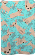 Caroline's Treasures MLM1069TBLT Cream Chihuahua Soft Travel Blanket with Bag Airplane Blanket Indoor Outdoor Camping Blanket for Traveling Picnics Beach Trips Concerts