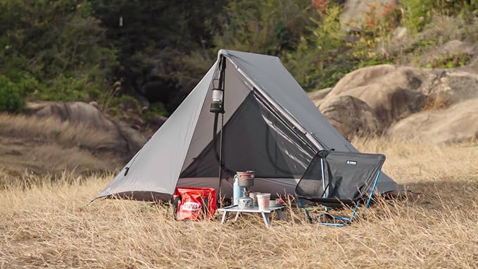 OneTigris HILLRIDGE Backpacking Tent Waterproof Windproof 2 Person Tent 20D SIL-Coated Nylon Single Layer Ultralight 3 Season Tent for Camping Hiking Canoeing Travel