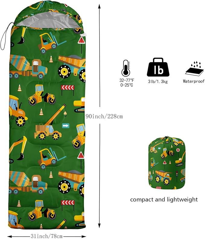 Axolotl Unicorn Sleeping Bag for Kids Boys Girls–Lightweight Warm Cold Weather Sleeping BagsWaterproof Portable Sleeping Bag with Compression Sack for Camping Backpacking Outdoor Indoor