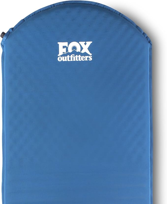 Fox Outfitters Comfort Series Self Inflating Camp Pad - Perfect Foam Sleeping Pads for Camping Backpacking Hiking Hammocks Tents (Regular)