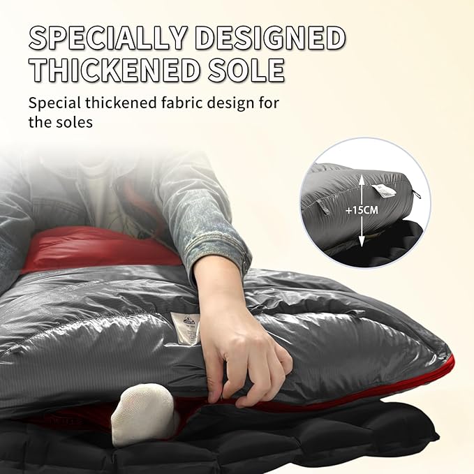Down Sleeping Bags for Adults Premium 680FP Down Fill Backpacking Sleeping Bag for Cold Weather for Camping Hiking and Traveling Comes with Compression Sack.