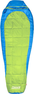 Coleman Kompact Mummy Sleeping Bag 25 Degrees Indoor/Outdoor Lightweight Sleeping Bag for Adults Sleeping Bag for Camping Hiking Backpacking with Included Compression Sack Spider Mum/Tiger Lily