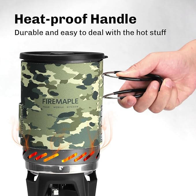 Fire-Maple Fixed Star 1 Personal Cooking System | Pot/Jet Burner Stove System with Electric Ignition | Ideal for Hiking Camping Backpacking Fishing Hunting Trips and Emergency Use