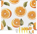 Waterproof Sandproof Beach Blanket 59''×68'' Navel Orange Polyester Outdoor Picnic Blanket with 4 Stakes &amp Storage Bag for BeachCampingVacation White