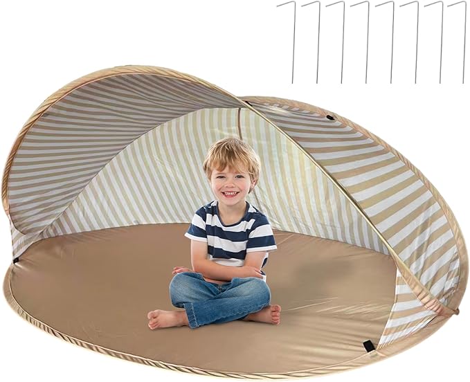 Beach Sun Shade - Portable Canopy Shelter Lightweight Outdoor Tent | UV Protection Travel Cover Compact Breathable Shelter Easy Pop-Up Shade for Family Picnics Camping Fishing Backyard Relaxatio