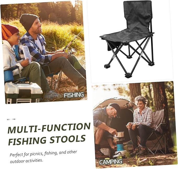 GANAZONO Portable Folding Camping Chair Carry Bag Compact Outdoor Chair for Hiking Garden and BBQ Oxford Cloth Reinforced Seams Easy to Carry