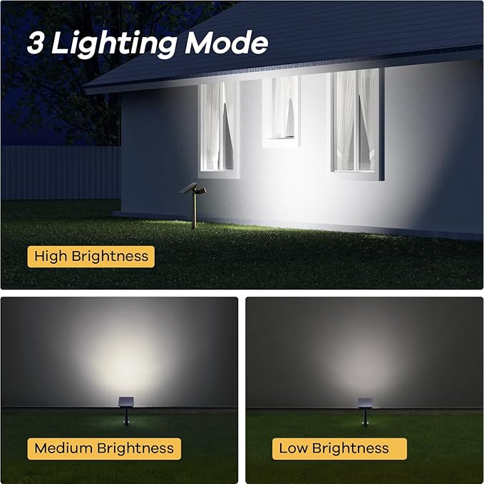 Consciot Halloween Solar Spot Lights Outdoor 360° Adjustable IP65 Waterproof Solar Lights for Garden Yard Doorway Lawn Cool White 4 Pack