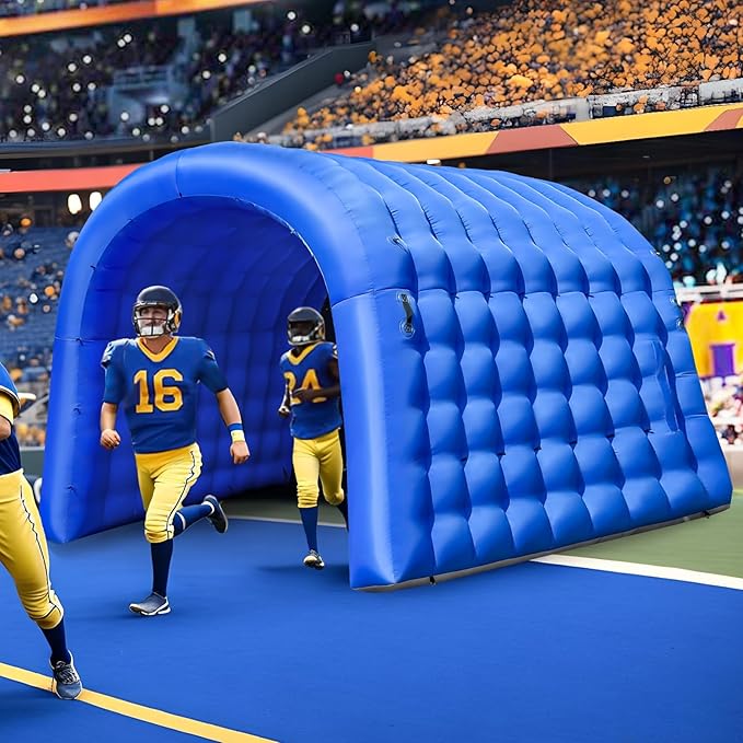 OZIS 10FT Inflatable Tunnel Entrance Sport Tunnel with Blower Inflatable Entryway for Business Advertising Event Exhibition Promotion(Blue10x10x9ft)