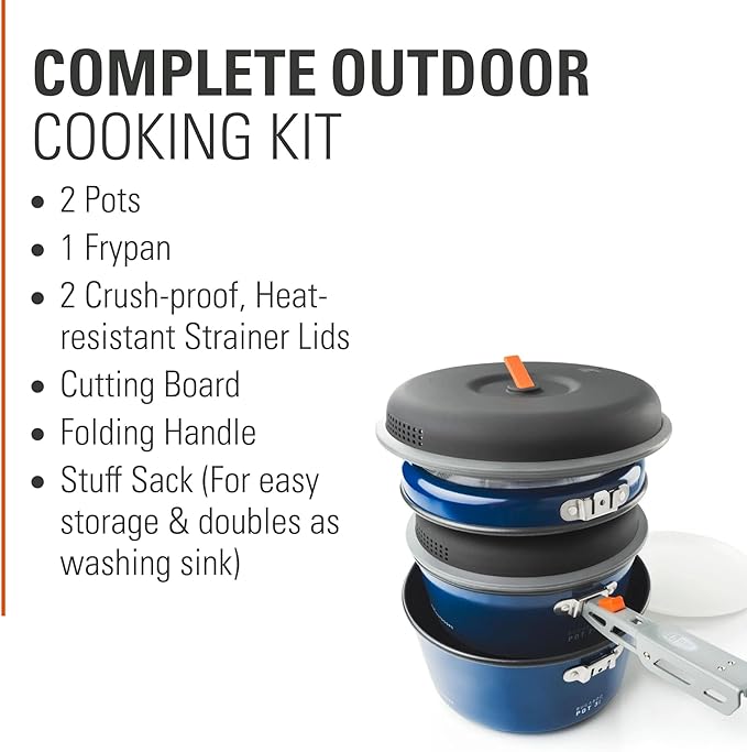 GSI Outdoors Bugaboo Base Camper High-Efficiency Cookset – Ceramic Non-Stick Coated