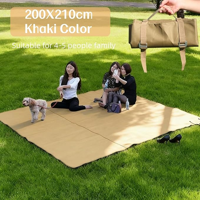 Multi-Use Oversized Weather-Resistant Camping Ground Cloth Tent Footprint – Ultralight Mat for Hiking Backpacking Beach Storage Bag Included