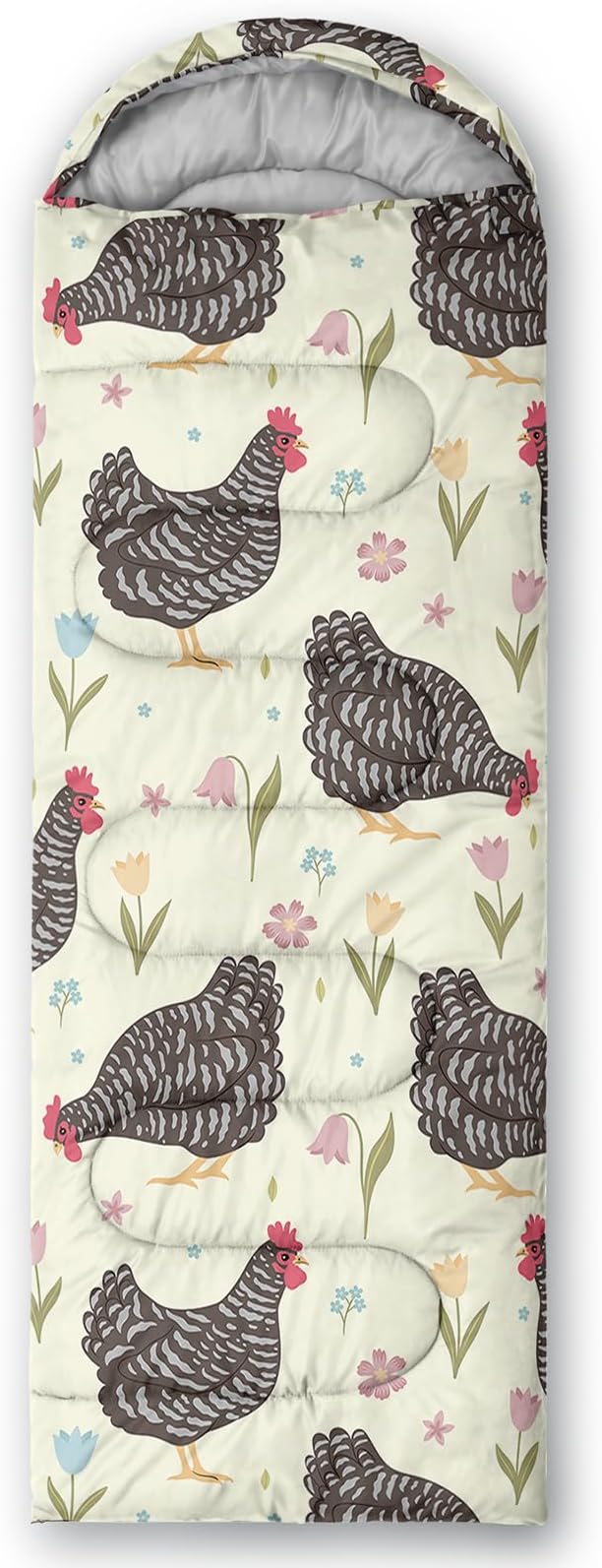 Axolotl Cartoon Fox Sleeping Bag3 Season Warm and Cool Weather Kawaii Fox Flowers Sleeping Bags for Kids Boys TeensWaterproof Lightweight Sleeping Bags for TravelingOutdoors Camping EquipmentRed