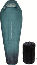 ALPS Mountaineering Vibe +40° Long Sleeping Bag – Lightweight 3-Season Mummy Bag with TechLoft Micro Insulation Ripstop Shell &amp Compression Sack for Camping Hiking &amp Backpacking