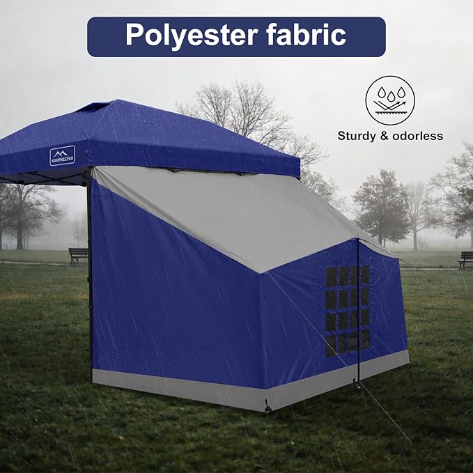 KAMPKEEPER Canopy Side Tent Camping Canopy Tent for 10x10 Pop Up Canopies Cube Tents Gazebo Room Compatible with 10' Wide Canopies(Canopy Not Included)