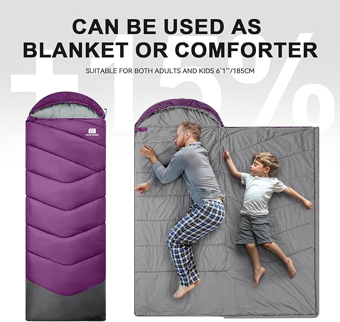 Sleeping Bags for Adults Cold Weather &amp WarmBackpacking Camping Sleeping Bag for Tall Girls BoysLightweightCompactWaterproof Camping Gear for TravelingHikingHotelOutdoor &amp Indoor