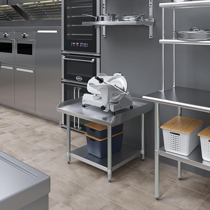 AmGood Stainless Steel Equipment Stand - Heavy Duty Commercial Grade with Undershelf NSF Certified (30 Width x 30 Length)