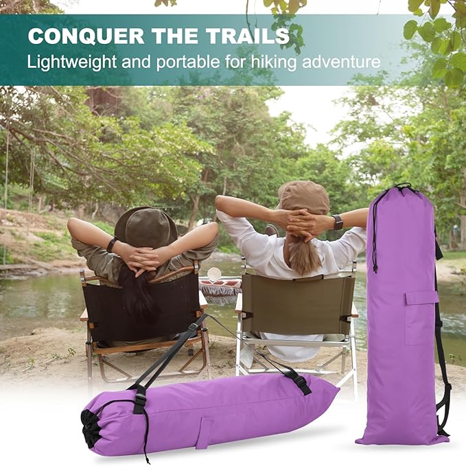 PATIKIL Foldable Camp Chair Replacement Bag Camping Chairs Folding Chair Carry Bag with Adjustable Shoulder Strap for Outdoor Camping Fishing Storage Purple