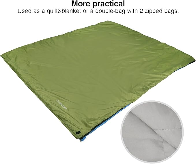 REDCAMP Ultra Lightweight Sleeping Bag for Backpacking Hiking Comfort for Adults Warm Weather with Compression Sack