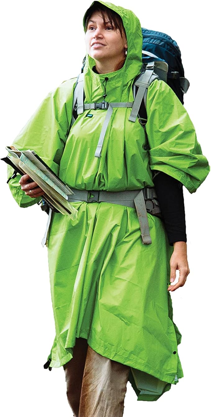 Sea to Summit Nylon Tarp Poncho 4-in-1 Raincoat Pack Cover Groundsheet and Shelter