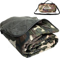 4-in-1 Large Outdoor Blanket - Waterproof &amp Windproof Thickened Warm Fleece Camping Blanket for Stadium Hiking Sporting Events - 81x57 Packable (Camouflage)