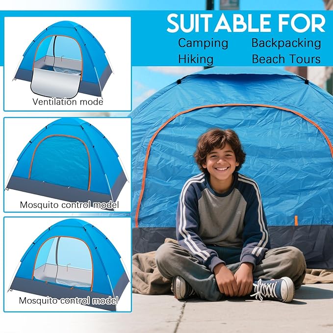 Camping Tents for Homeless Bulk 2 Person Homeless Backpacking Supplies Pop up Adult Waterproof Instant Easy Setup Tent for Hiking Outdoor Travel Camping Donation
