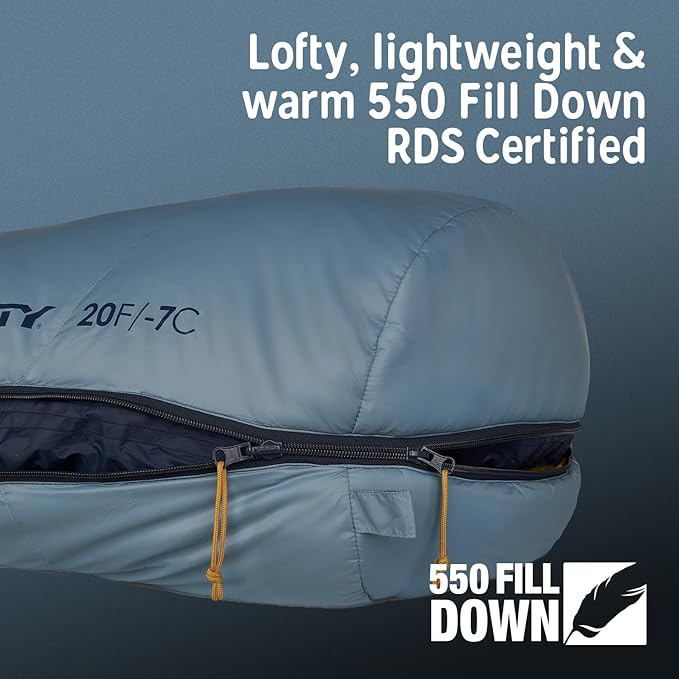 Kelty Supernova Down Sleeping Bag Compact + Lightweight Roomy Shape for All Body Types and Sleep Positions Recycled Shell Fabrics