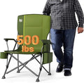 TIMBER RIDGE Oversized Folding Camping Chair High Back Heavy Duty for Adults Support up to 500lbs with Cup Holder Side Pocket Cooler Bag