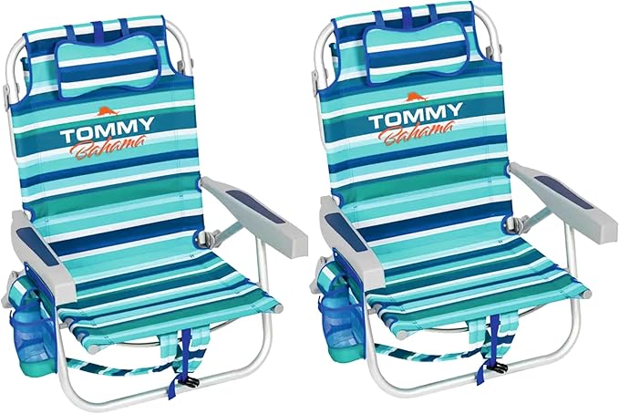Tommy Bahama 2 Backpack Beach Chairs Stripes 2020 (2Pack)