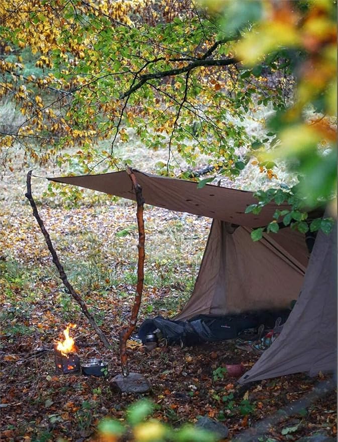 OneTigris Backwoods Bungalow Bushcraft Shelter 2.0 Ultralight Backpacking Tent with with Porch for Camping Hiking Backpacking Motorcycle Kayak Bushcrafters