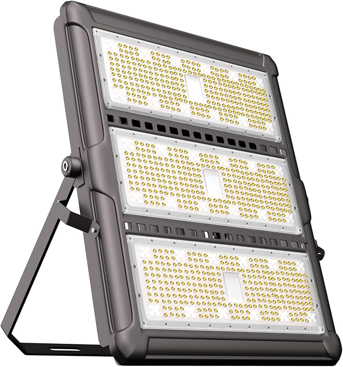 Upgrade 800W Outdoor Flood Lights AC100-277V LED Stadium Lights 120000Lm (3200W Eqv.) LED Flood Lights with 3 Modules IP65 Waterproof Area Lighting with Adjustable U Bracket