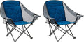 SUNNYFEEL Oversized Folding Camping Chair Portable Chairs for Outdoor Patio Garden Lawn Padded Sofa for Adults (2 Pack)